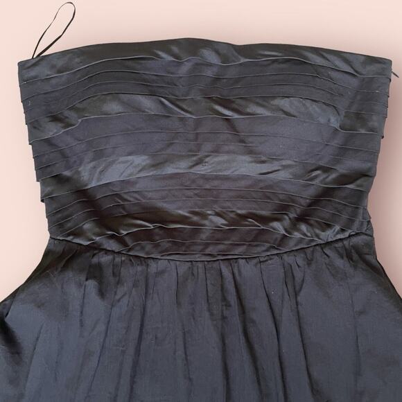 Maje Women's Black Cotton Silk Strapless Flirty Fit Flare Mini Dress sz 1 XXS 00 - Picture 6 of 15